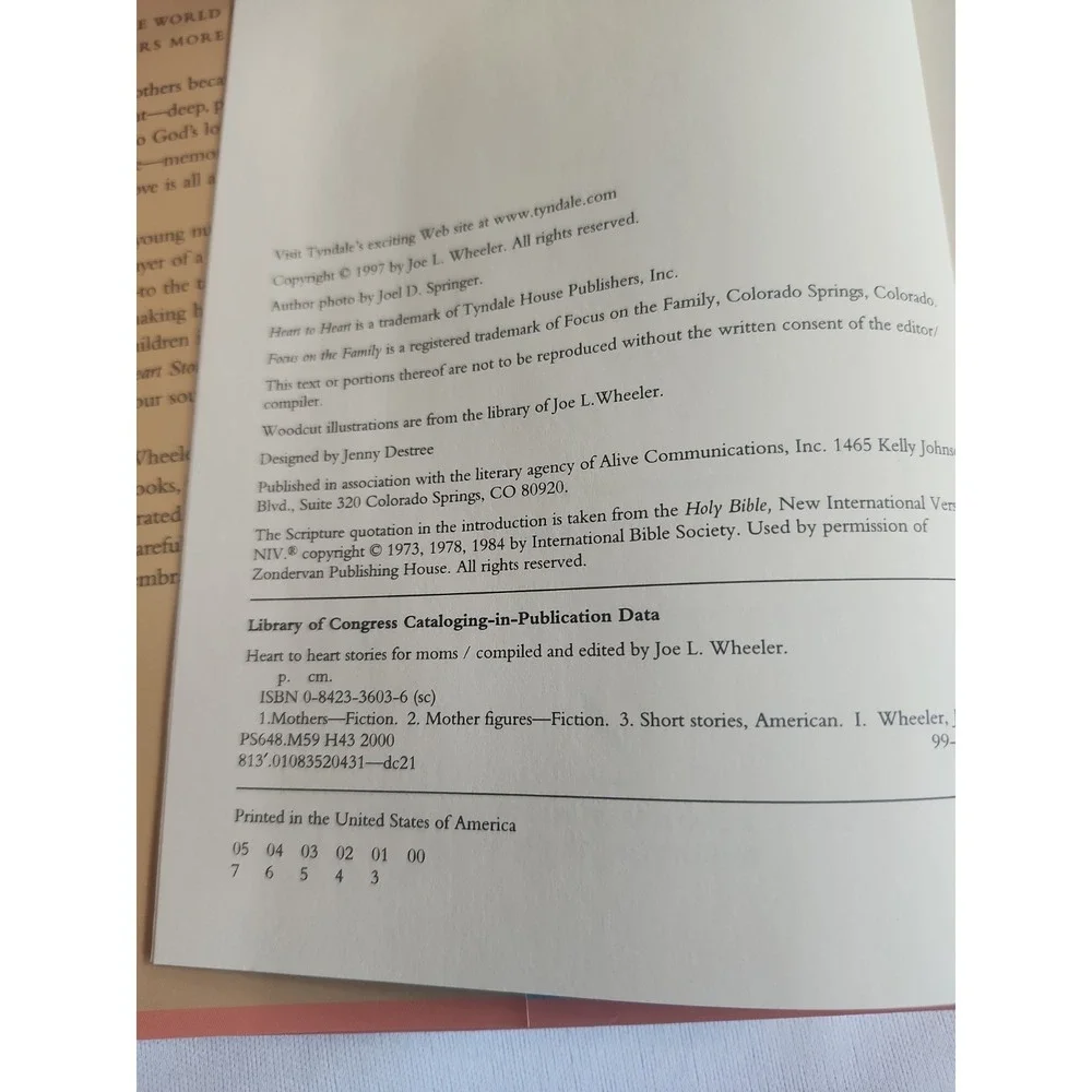 Heart to Heart Stories for‎ Moms by Joe L. Wheeler (2000, Hardcover)
